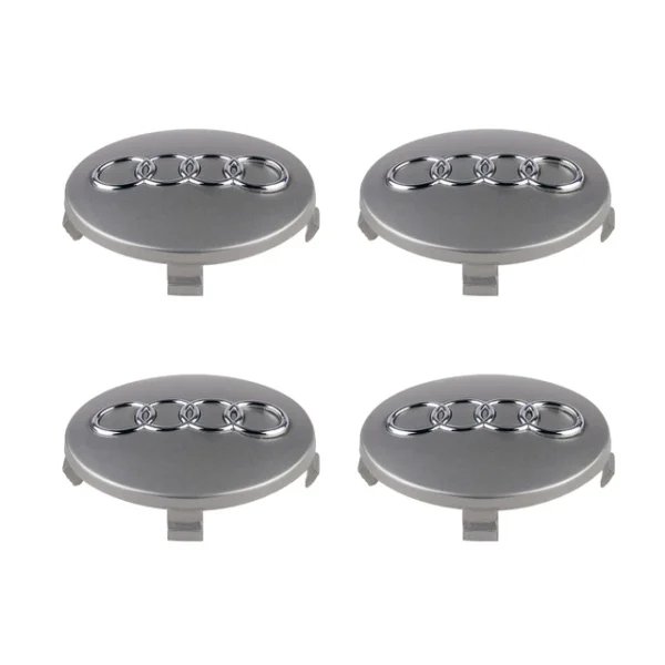 4x Audi Wheel Center Caps – 60mm Logo Hub Covers for A3 A4 Q3 Q5 - Image 2